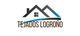 Logotipo de Tejados Logroño con dos techos y una ventana en negro y azul.