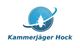 Logo mit Insektensymbol und Text "Kammerjäger Hock" in Blau.