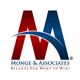 Red and blue "M" logo for Monge & Associates, with the slogan "Because You Want to Win!"