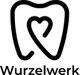 Zahnsymbol mit Herz und der Schriftzug „Wurzelwerk“.