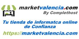 Logo de marketvalencia.com con texto: "Tu tienda de informática online de confianza".