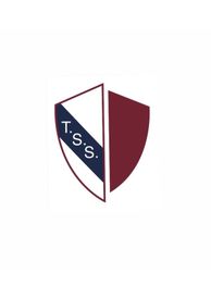 Wappen mit den Buchstaben T.S.S., in Rot, Weiß und Blau gestaltet.