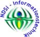 Logo mit grün-blauer Spinne, umgeben von dem Text "NDSi - Informationstechnik" in Blau.