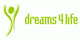 Grünes Logo mit stilisierter Figur und dem Text "dreams 4 life".