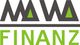 Logo mit dem Text "MAWA FINANZ", grüne und schwarze geometrische Formen enthalten.