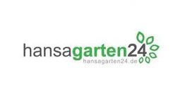 Logo von "hansagarten24" mit grünen Blättern rechts neben dem Text.