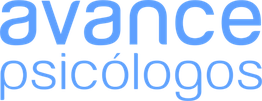 Texto "avance psicólogos" en azul claro sobre fondo transparente.