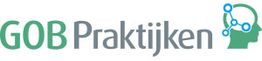 Logo van GOB Praktijken met een hoofdprofiel en netwerk-icoon.