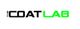 Logo with text: "The Coat Lab" in black and green on a white background.