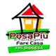 Logo stilizzato di una casa con testo "PosaPiù" e numero di telefono nella parte inferiore.