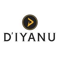 Logo of D'IYANU with a yellow and black arrow symbol above the brand name in bold letters.