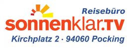 Logo des Reisebüros Sonnenklar.TV, Adresse: Kirchplatz 2, 94060 Pocking.