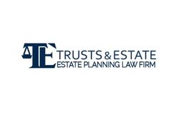 Logo of Trusts & Estate Planning Law Firm with scales of justice icon.