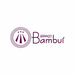 Logo do Espaço Bambuí com símbolo roxo de círculo e traços verticais ao lado do nome.