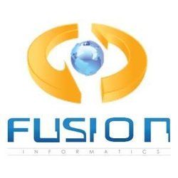 Fusion Informatics logo with a blue globe and yellow arcs above the company name.