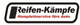 Logo von Reifen-Kämpfe, Komplettservice fürs Auto, mit einem Reifenmotiv links.