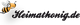 Logo mit Biene und Text "Heimathonig.de" in geschwungener Schrift.