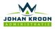 Logo van Johan Kroon Administratie met kroon en groene en blauwe kleuren.