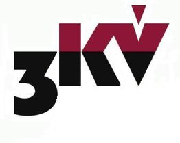 Logo mit den Buchstaben "3kV" in Schwarz und Rot auf weißem Hintergrund.
