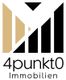 Logo von 4punkt0 Immobilien in Schwarz und Gold mit stilisierten Gebäuden.