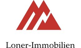 Rotes Berg-Logo über dem Text "Loner-Immobilien".