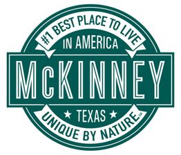 Green circular badge stating McKinney, Texas is "#1 Best Place to Live in America."