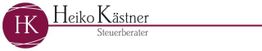 Logo mit den Buchstaben HK und der Aufschrift "Heiko Kästner Steuerberater" in bordeaux.