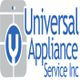 Logo reading "Universal Appliance Service Inc" with a stylized appliance icon on the left.