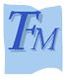 Logo con las letras "T" y "M" en azul sobre fondo azul claro.