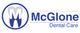 Logo of McGlone Dental Care featuring a stylized tooth and company name.