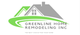 Logo of Greenline Home Remodeling with a stylized house and green swoosh design.
