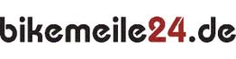 Logo mit der Aufschrift "bikemeile24.de" in Schwarz, Zahl "24" in Rot.