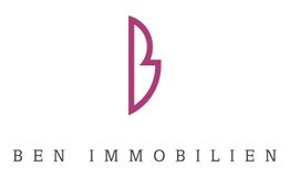 Logo mit einem stilisierten "B" in Lila und dem Text "BEN IMMOBILIEN" darunter in Schwarz.