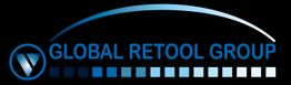 Logo der Global Retool Group mit blauem Schriftzug und stilisiertem blauen Halbkreis.