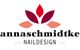 Logo von Anna Schmidtke Naildesign mit stilisiertem Blumenmotiv.