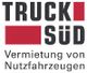 Logo von Truck Süd, Vermietung von Nutzfahrzeugen, mit roten und schwarzen Grafikelementen.