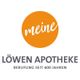 Logo der Löwen Apotheke mit orangefarbenem Kreis und der Aufschrift "meine".