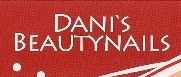 Roter Hintergrund mit dem weißen Schriftzug "Dani's Beautynails".