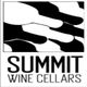 Black and white logo for Summit Wine Cellars with stylized wine bottles.