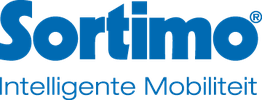 Sortimo-logo met tekst "Intelligente Mobiliteit" in blauwe letters.