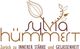 Logo mit dem Text "sylvia hümmert, Zurück zu INNERER STÄRKE und GELASSENHEIT", verziert mit Blättern.