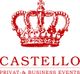 Rotes Krönchen-Logo mit Schriftzug "Castello Privat- & Business Events" darunter.