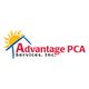 Logo of Advantage PCA Services, Inc. with a sun and roof design.