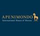 Logo von APENIMONDO, International House of Horses, mit goldenem Pferd auf blauem Hintergrund.