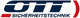 Logo von OTT Sicherheitstechnik in Blau und Rot, Text „SICHERHEITSTECHNIK“ in Großbuchstaben.