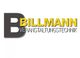 Logo mit "BILLMANN VERANSTALTUNGSTECHNIK", großes "B" links, gelber und grauer Text.