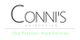Logo von Conni's Hairdesign, Slogan: "Our Passion - Your Emotion" in Grün.