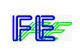 Blaues "FE"-Logo mit grünen Linien im Hintergrund vor einem weißen Hintergrund.