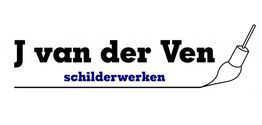 Logo van "J van der Ven schilderwerken" met een kwast.