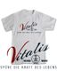 T-Shirt mit Aufschrift "Vitalis" und Slogan "Spüre die Kraft des Lebens" in Rot und Schwarz.